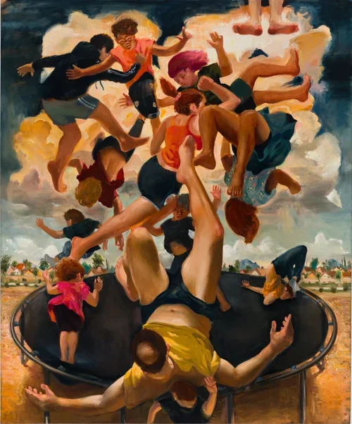Larry Madrigal — Children on a trampoline