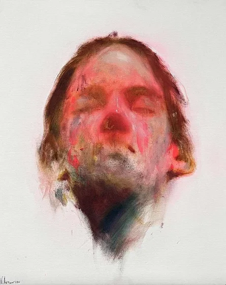 Nikolas Antoniou — Portrait on rose ground