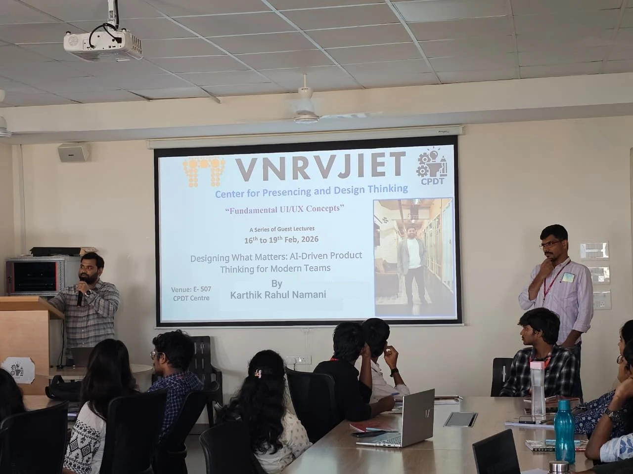 Guest lecture at VNRVJIET on UI/UX fundamentals