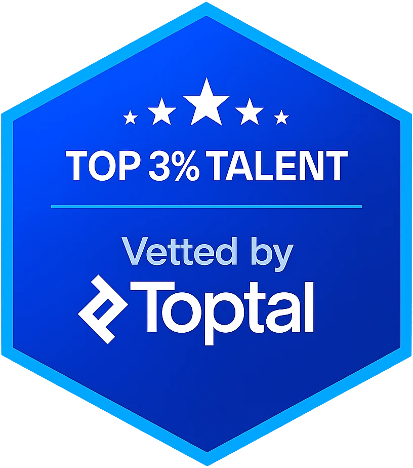 Karthik Rahul’s Toptal badge
