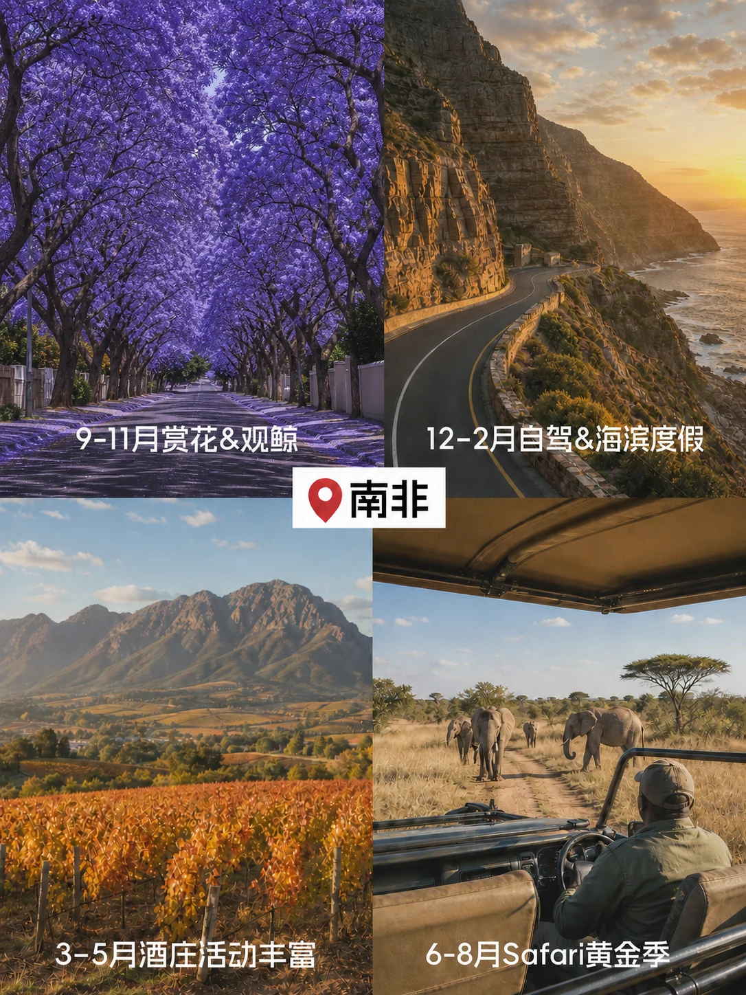 南非四季旅行体验蓝花楹酒庄与Safari