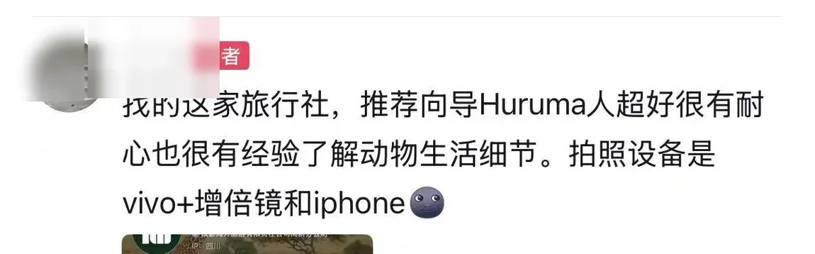 匿名客户公开反馈节选，客户肯定坦桑尼亚向导的耐心和野生动物知识