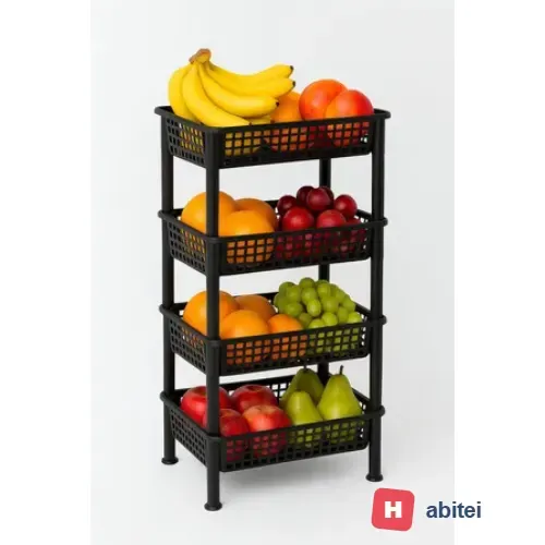 Fruteira De Chao Estante Com 4 Prateleira Organizadora De Plástico Modular Multiuso Para Cozinha Quarto Sapateira