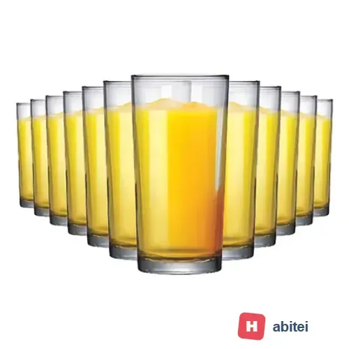 Jogo Copos Long Drink Vidro 255ml Ruvolo Kit 12 Pcs Multiuso