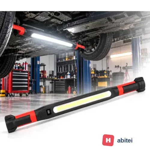 Luminária Lâmpada Luz Led Recarregável Com Gancho Oficina Vermelho
