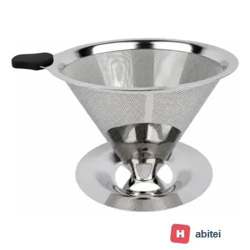 Coador De Café Inox 103 Com Filtro Permanente Reutilizável Sem Papel Peneira Lavável Para Café Coado