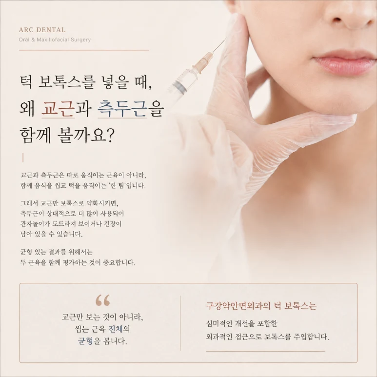 턱 보톡스를 넣을 때, 왜 교근과 측두근을 함께 볼까요?