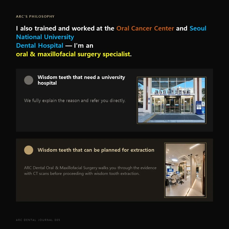 ARC's Philosophy - Oral & Maxillofacial Surgery specialist at SNU Dental Hospital