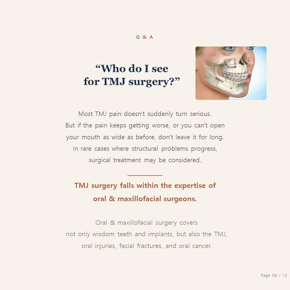 Jongno bruxism botox - who do I see for TMJ surgery Jongno bruxism botox - who do I see for TMJ surgery, oral and maxillofacial surgery