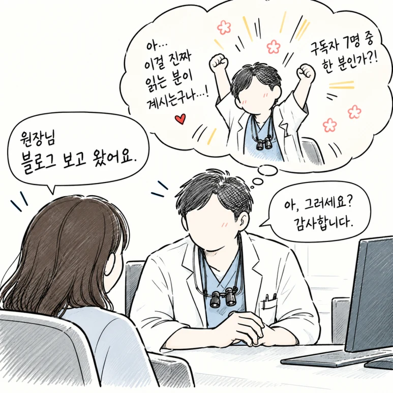 원장님 블로그 보고 왔어요, 그 한마디가 가장 반갑습니다