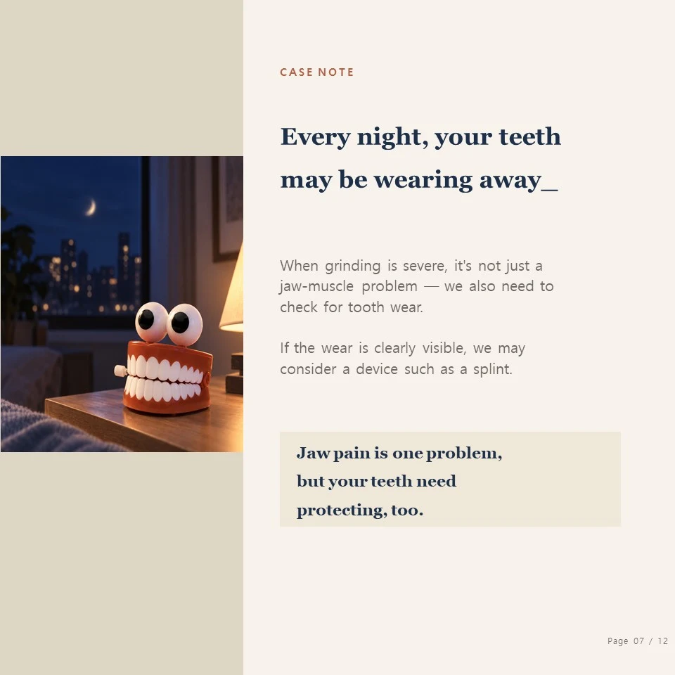 Jongno bruxism botox - jaw pain is one problem but your teeth need protecting too Jongno bruxism botox - every night your teeth may be wearing away, tooth wear and splint