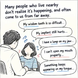 Difficult dental cases come from far away Patients with difficult dental problems coming from far away