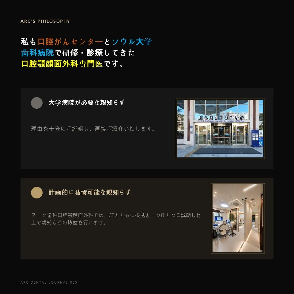 ソウル大学口腔顎顔面外科専門医のARC歯科医院の哲学