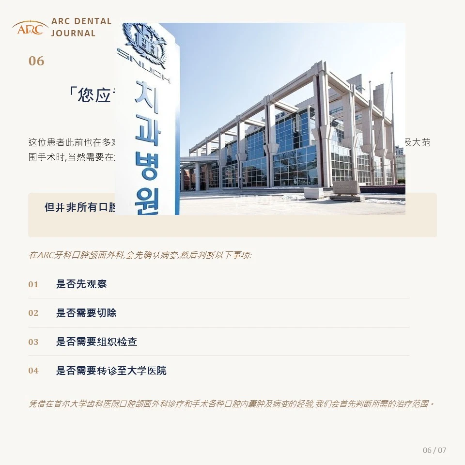 先确认是观察、切除、组织活检还是转诊大学医院