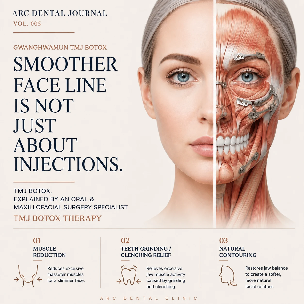 Smoother face line is not just about injections - TMJ Botox therapy