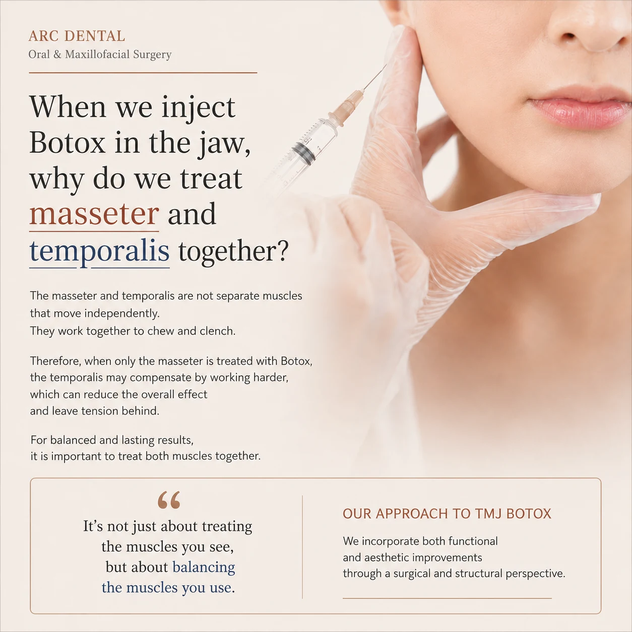 Why we treat masseter and temporalis together when injecting jaw Botox