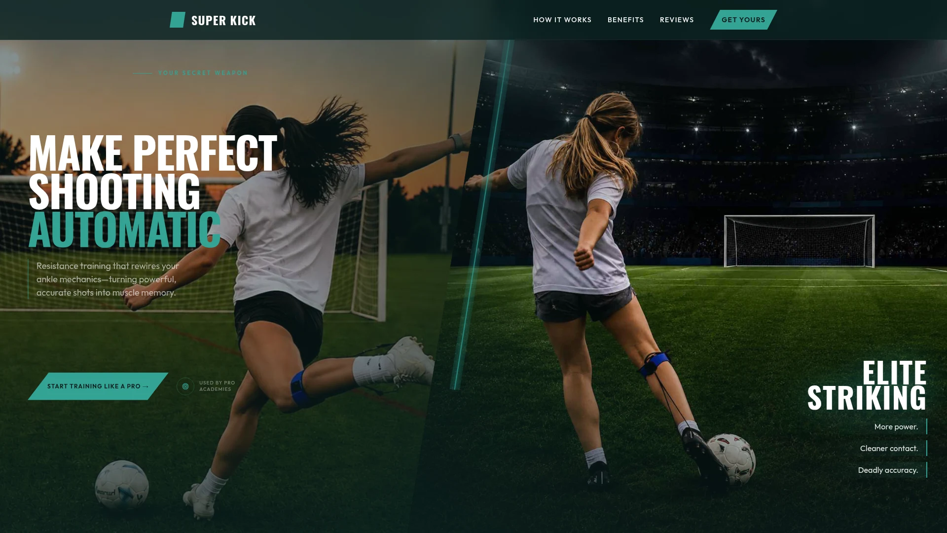 Super Kick website design