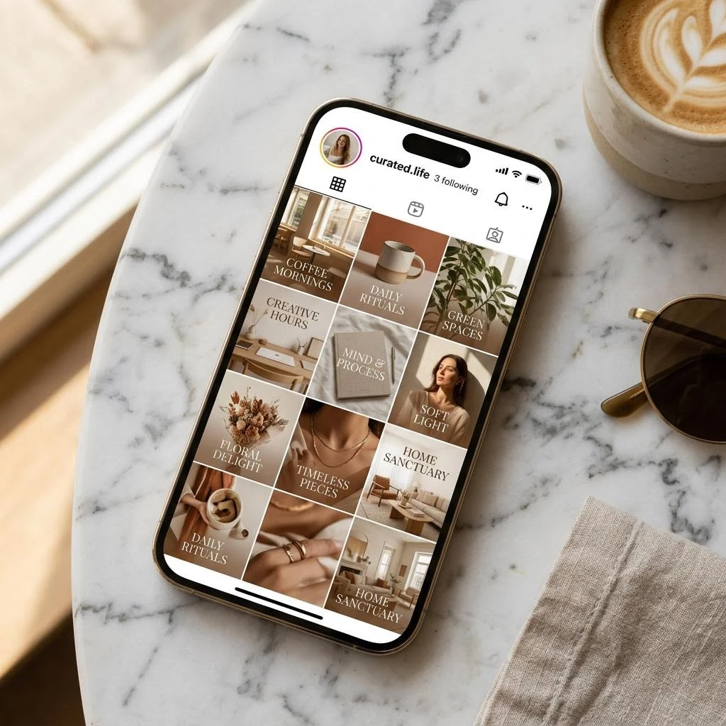 Social media content planning on a phone
