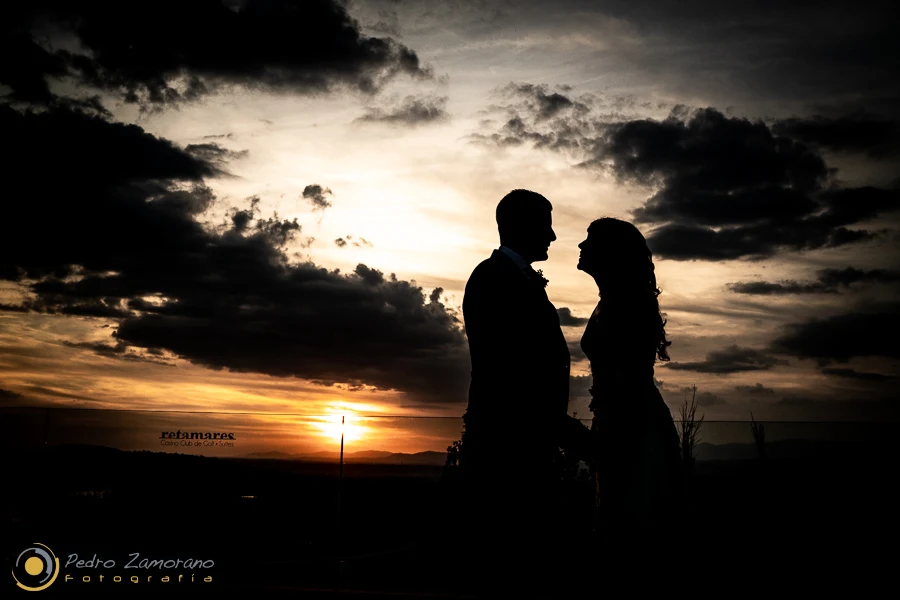 Fotografía de boda en Madrid al atardecer