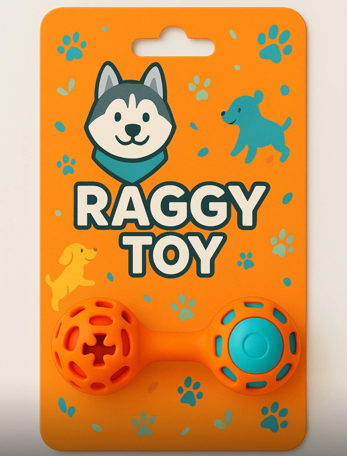 Raggy Toy product packaging blister card design