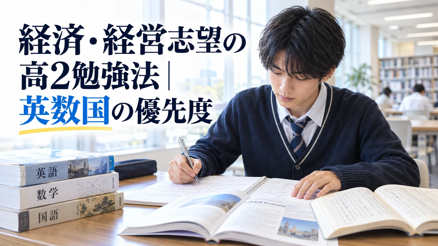 経済・経営志望の高2勉強法|英数国の優先度