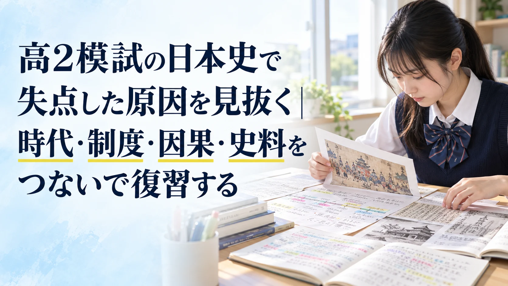 高2模試の日本史で失点した原因を見抜く|時代・制度・因果・史料をつないで復習する