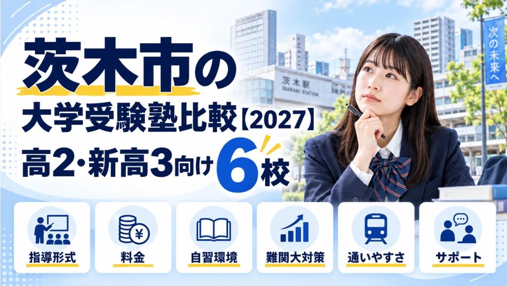 茨木市の大学受験塾比較【2027】高2・新高3向け6校
