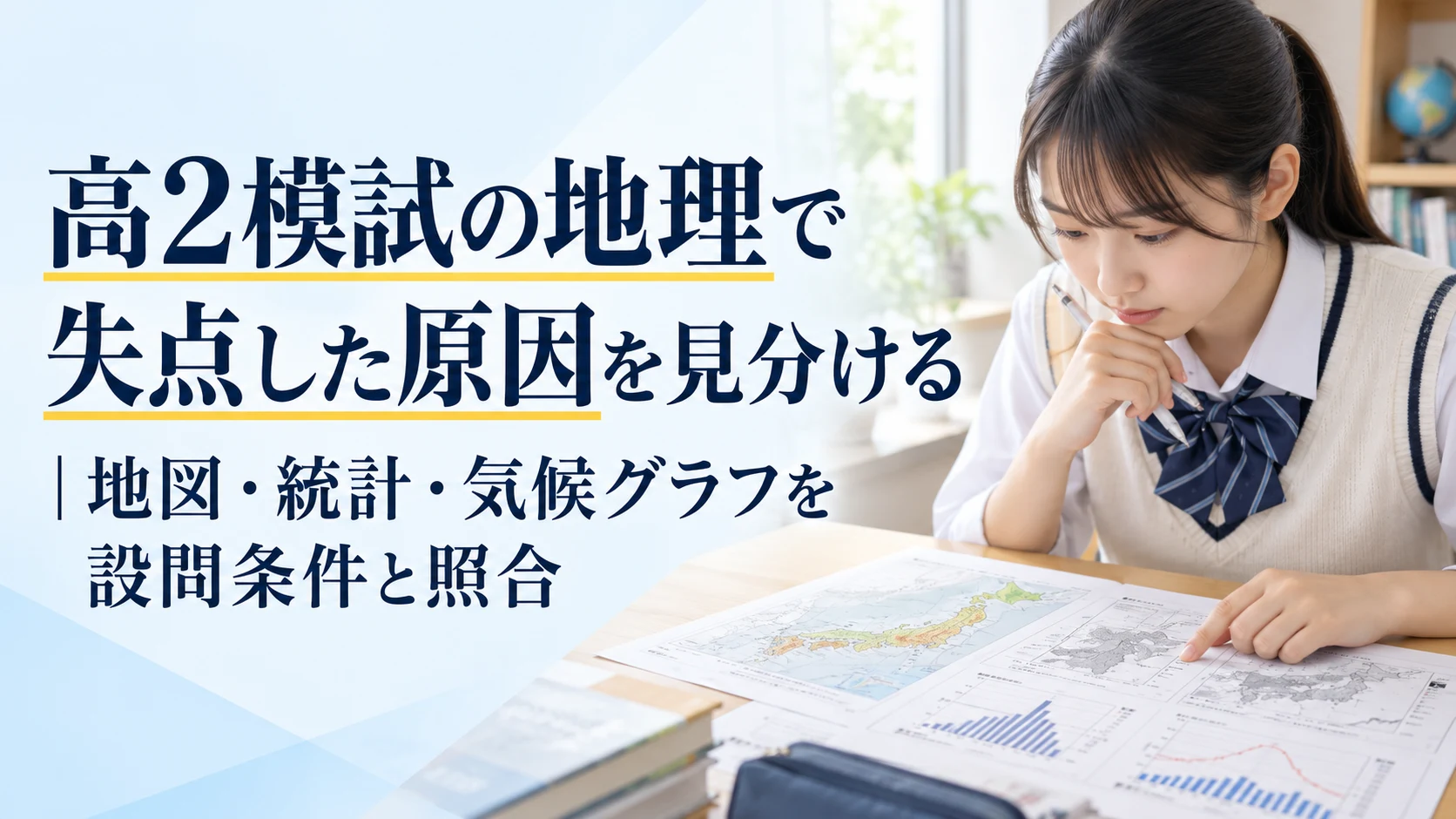 高2模試の地理で失点した原因を見分ける|地図・統計・気候グラフを設問条件と照合