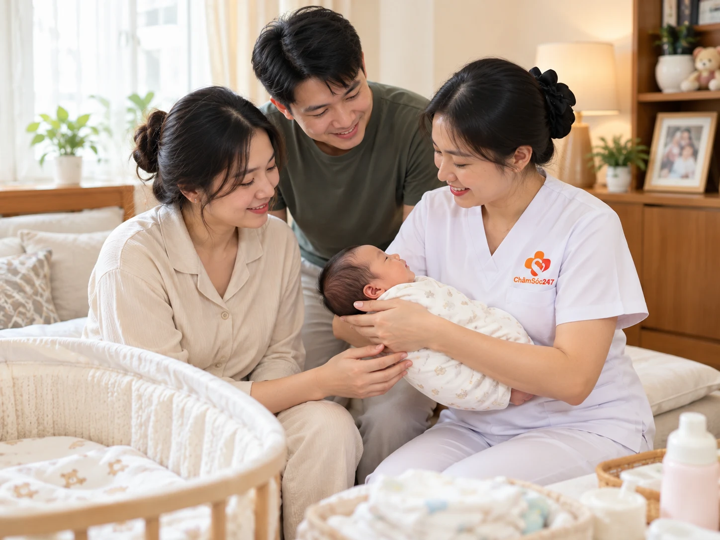 Gia đình lần đầu có em bé