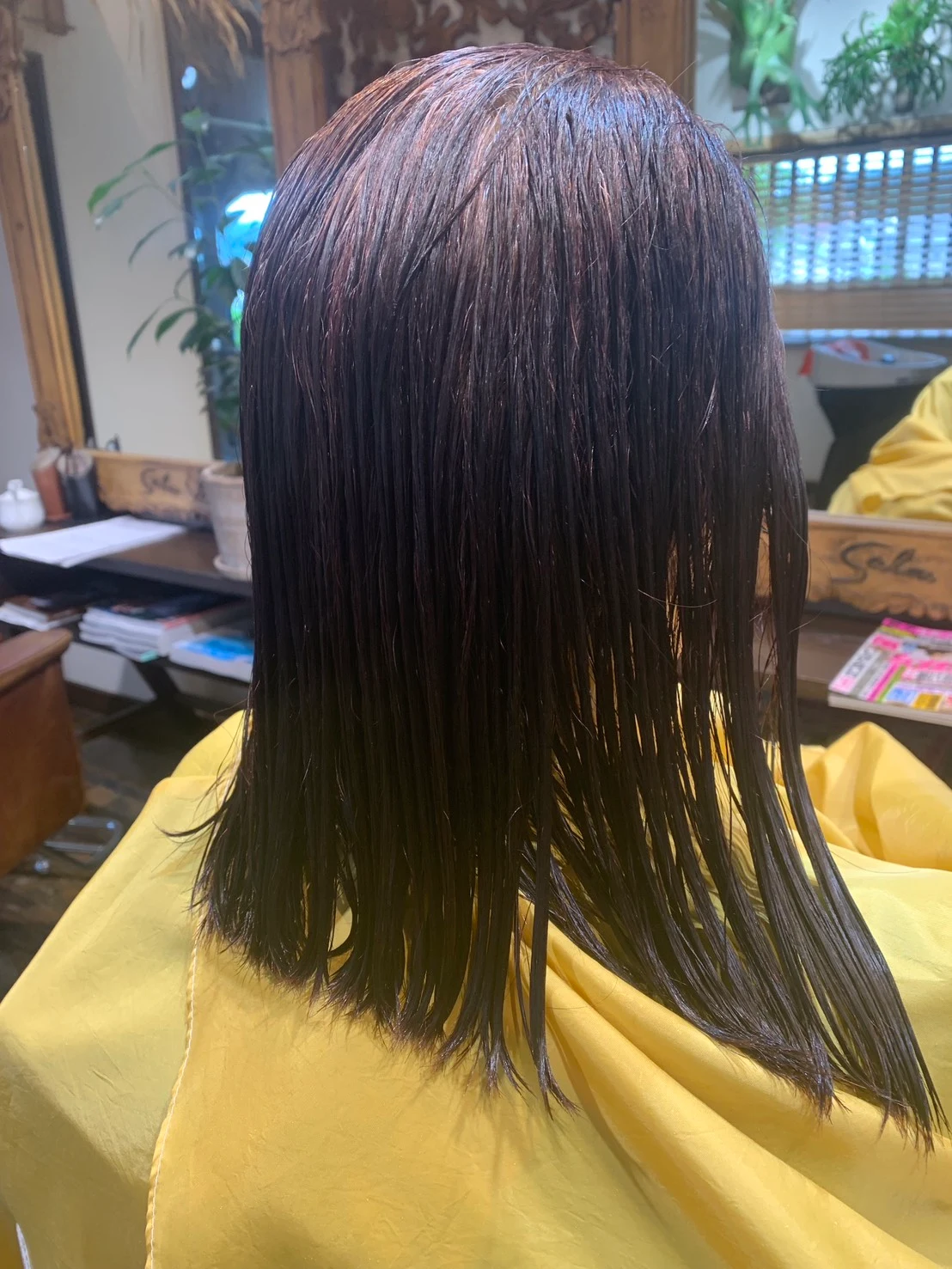施術後 濡れた状態（プレ剤＋ネオ後）